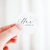 彼女のパお気に入りのーティーはスクリプトフォントでスティッカーを好む ラウンドシール