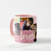 彼女のパーソナライズされたための写真コラージュ マグカップ (正面左)