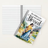 彼女のパーソナライズされた子供たちがキリスト教雑誌を書く ノートブック (内側)