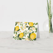 彼女のパートナー発見！ レモン ブライダルシャワー サンキューカード (裏面)