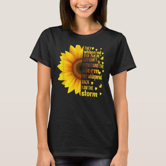 彼女のヒマワリのフェミニスにささやいた Tシャツ (正面)