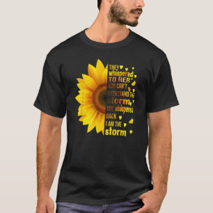 彼女のヒマワリのフェミニスにささやいた Tシャツ