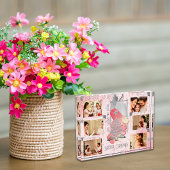 彼女のピンクのクリスマスフォトメモリ記念のために フォトブロック