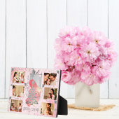 彼女のピンクのクリスマスフォトメモリ記念のために フォトプラーク