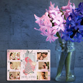 彼女のピンクのクリスマスフォトメモリ記念のために フォトプラーク