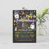 彼女のファブオラスと6つの誕生日招待状- Blk 招待状 (スタンド正面)