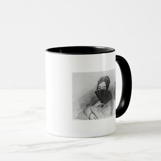 彼女のファンの後ろのジョルジュ・サンドのポートレート マグカップ (正面右)