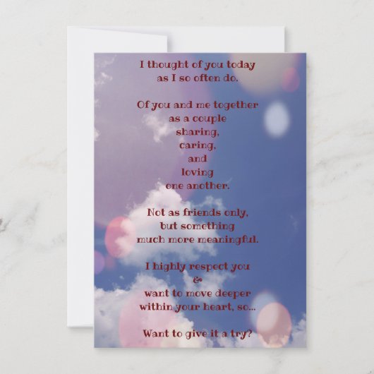 彼女のフラットグリーティングカードにあなたのショットを撃つ (正面)