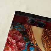 彼女のフローラはAIコンセプトアートを楽しむXzendor7 ビーチタオル (インサイチュ)