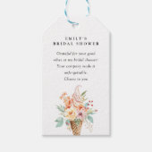 彼女のブライダルシャワーが計画された ギフトタグ (正面)