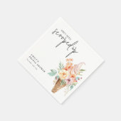 彼女のブライダルシャワーが計画された スタンダードカクテルナプキン (角)