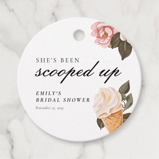 彼女のブライダルシャワーが計画された フェイバータグ (正面)