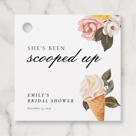 彼女のブライダルシャワーが計画された フェイバータグ (正面)