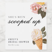 彼女のブライダルシャワーが計画された ワインラベル (シングルラベル)