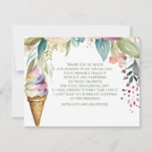 『彼女のブライダルシャワーを楽しみにして』サンキューレター サンキューカード (裏面)