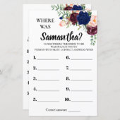 彼女のブライダルシャワー英語のゲスペインのーム (正面/裏面)