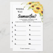 彼女のブライダルシャワー英語のゲスペインのーム (正面/裏面)