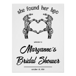 彼女のブーを見つけた！ハロウィンのウェディングシャワーの歓迎 ポスター