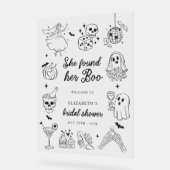 彼女のブーを見つけた ブライダルシャワーのウェルカムサイン アクリルサイン (傾斜)