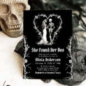 彼女のブーを見つけた ブラックハロウィーンの花嫁のシャワー 招待状