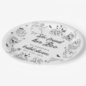 彼女のブーゴースト フローラル ブライダルシャワー ペーパープレート (アングル)