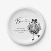 彼女のブーゴースト フローラル ブライダルシャワー ペーパープレート (正面)