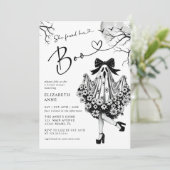 彼女のブーゴースト フローラル ブライダルシャワー 招待状 (スタンド正面)