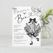 彼女のブーゴースト フローラル ブライダルシャワー 招待状 (スタンド正面)