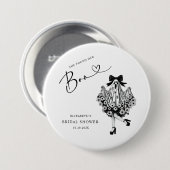 彼女のブーゴースト フローラル ブライダルシャワー 缶バッジ (正面&裏面)
