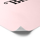 彼女のブーブライダルシャワーの歓迎看板 ポスター (角)