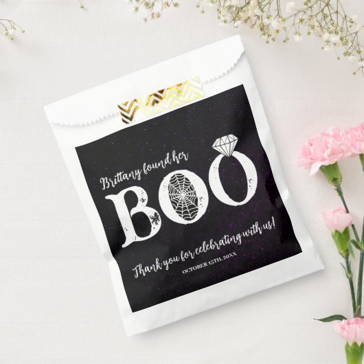 彼女のブーブラックハロウィンウェディングシャワー フェイバーバッグ (封をした状態)
