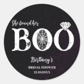 彼女のブーブラックハロウィンウェディングシャワー ラウンドシール (正面)