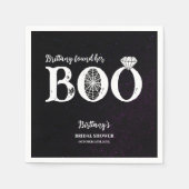 彼女のブーブラックハロウィン結婚式前パーティー スタンダードカクテルナプキン (正面)