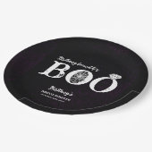 彼女のブー ブラック ハロウィン ブライダル シャワー ペーパープレート (アングル)