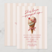 『彼女のプランがおさえられた』ブライダルシャワーのお知らせ 招待状 (正面/裏面)