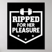 彼女のプレジャージムおもしろいトレーニングフィットネス ポスター (正面)