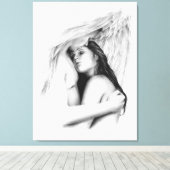 彼女のプロテクターエンジェルズキャンバス印刷 キャンバスプリント (インサイチュ (ウッドフロア))