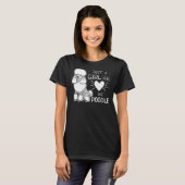 彼女のプードル・カニチェ犬を愛しているだけの少女 Tシャツ (正面フル)