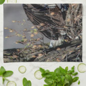 彼女のベビーとハゲ・イーグル キッチンタオル (折り畳み)