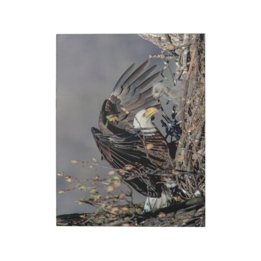 彼女のベビーとハゲ・イーグル ノートパッド (回転)