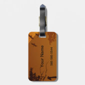 彼女のベビーのサファリのスタイルのキリン ラゲッジタグ (裏面縦)