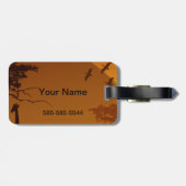 彼女のベビーのサファリのスタイルのキリン ラゲッジタグ (裏面横)