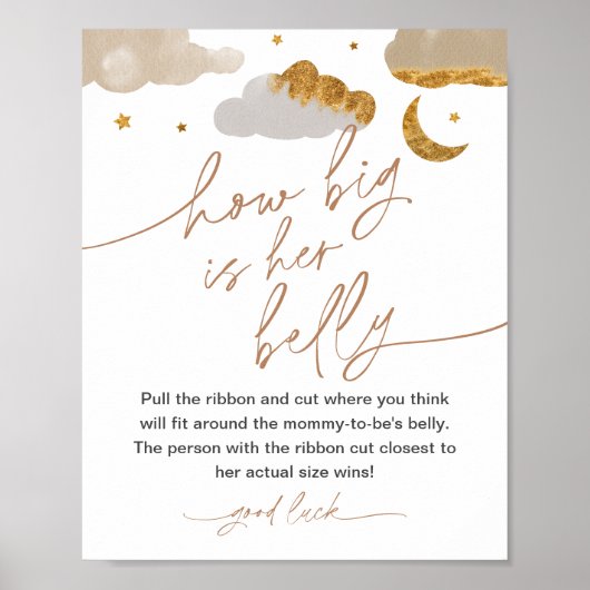 彼女のベリーゲームTwinkleスター赤ちゃんシャワーの大きさ ポスター (正面)