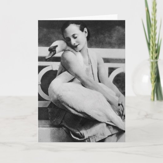 彼女のペット白鳥ジャック、c.1905を持つアナPavlova カード (正面)