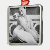 彼女のペット白鳥ジャック、c.1905を持つアナPavlova メタルオーナメント (左)