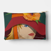 彼女のボンネットに蜂のプリントカットソーバッグ アクセサリーポーチ (裏面)