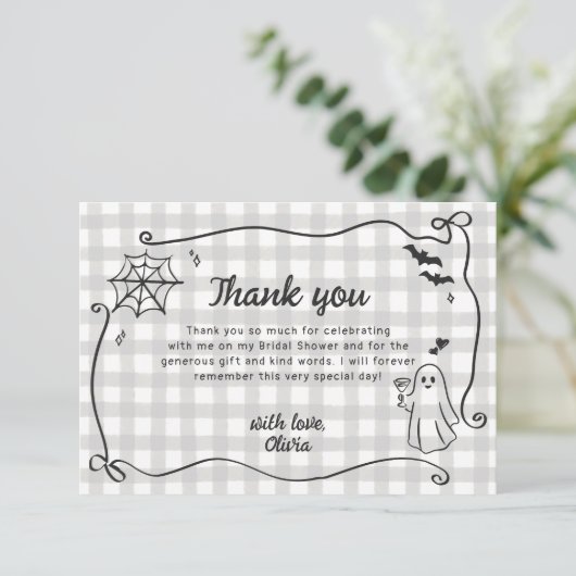 彼女のボーイフレンドは見つけた! ハロウィンのちょっと変わった結婚前のお披露目会 サンキューカード (スタンド正面)