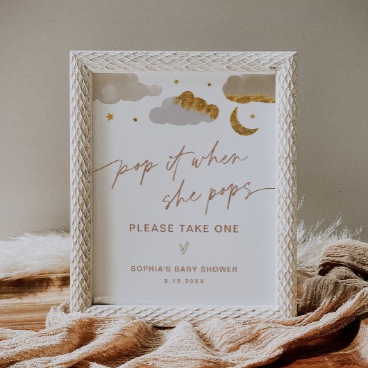 彼女のポップ・アートのポップがキラキラ星の赤ちゃんシャワーに署名するとき ポスター