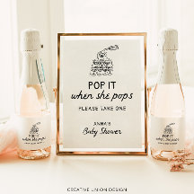 彼女のポップ・アートのポップが赤ちゃんシャワーを手に引いた時