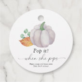 彼女のポップ・アートのポップ時 – 白いカボチャ –  フェイバータグ (裏面)